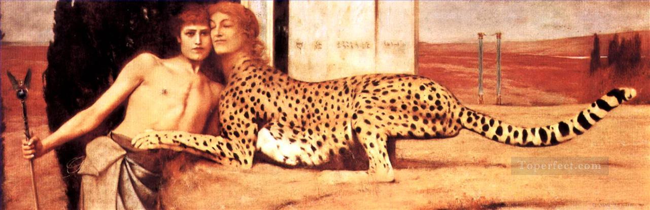 Femme léopard Peintures à l'huile